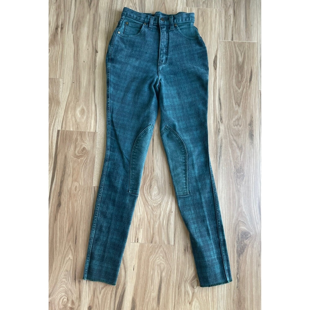 HAC TAC LADIES DENIM HORSE-RIDING JODHPURS JEANS BlUE Sz 6 US, EU 36 STRETCH